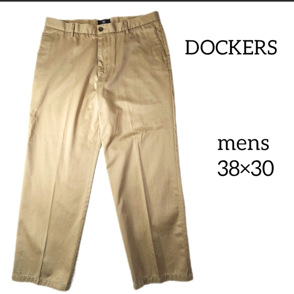DOCKERS CLASSIC FIT MENS PANTS.     SIZE 38×30 KHAKI COLOR - Picture 1 of 11